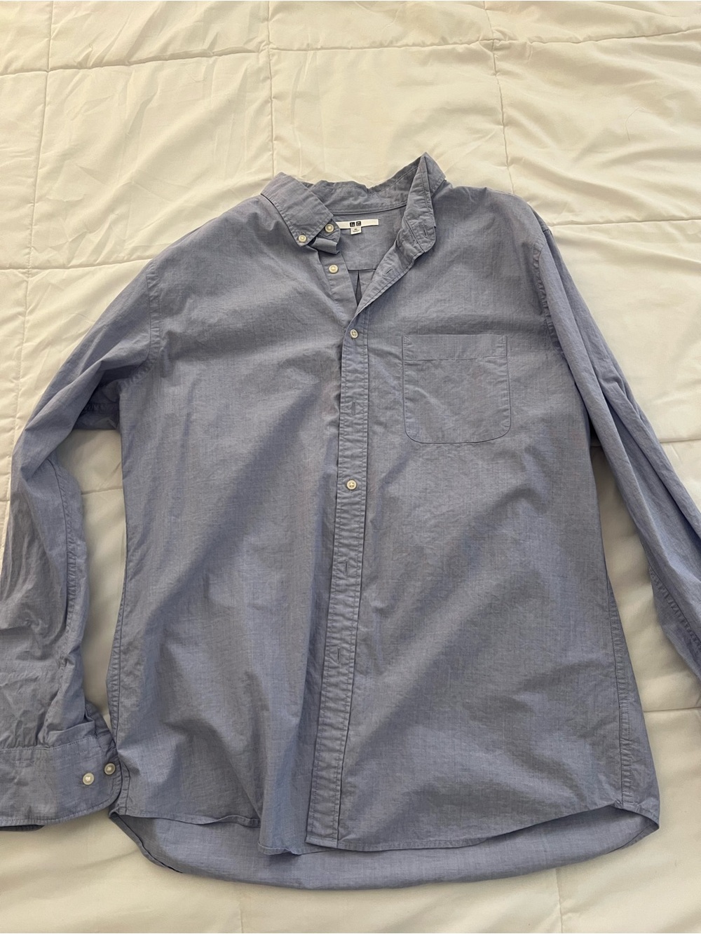 Uniqlo Light Blue Casual Button-Down Shirt